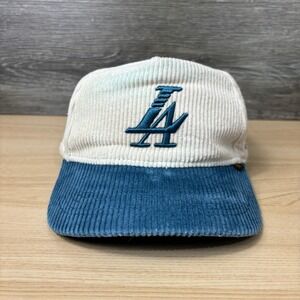 Reference Hat Cap Snapback White Cream Blue Corduroy Paradise LA Palm Trees